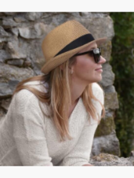 Straw Sun Hat UPF 50+ Trilby Panama Beach Hat